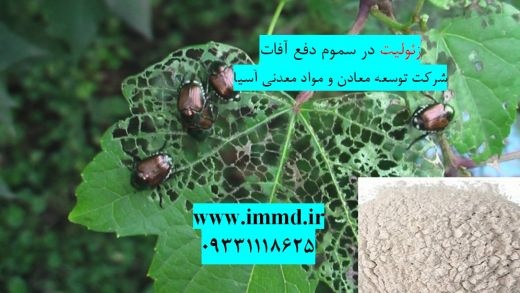 فروش زئولیت در تولید سموم دفع آفات کشاورزی